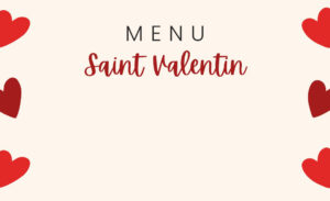 Menu Saint Valentin