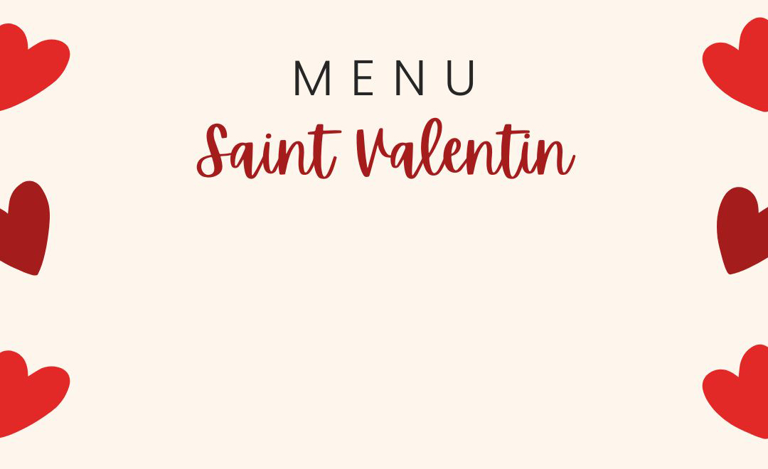 Menu Saint Valentin